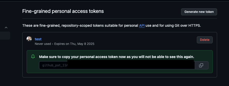 Creating a Github token for SFMC access Part 4