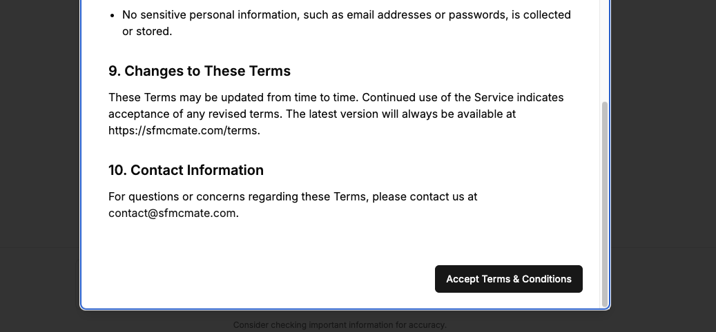 Terms and Conditions