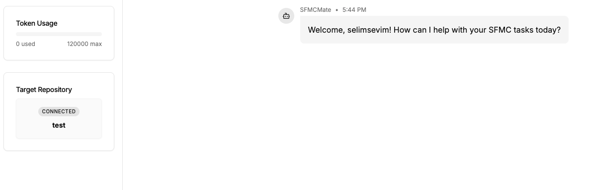 Refreshing the chat page on SFMCMate